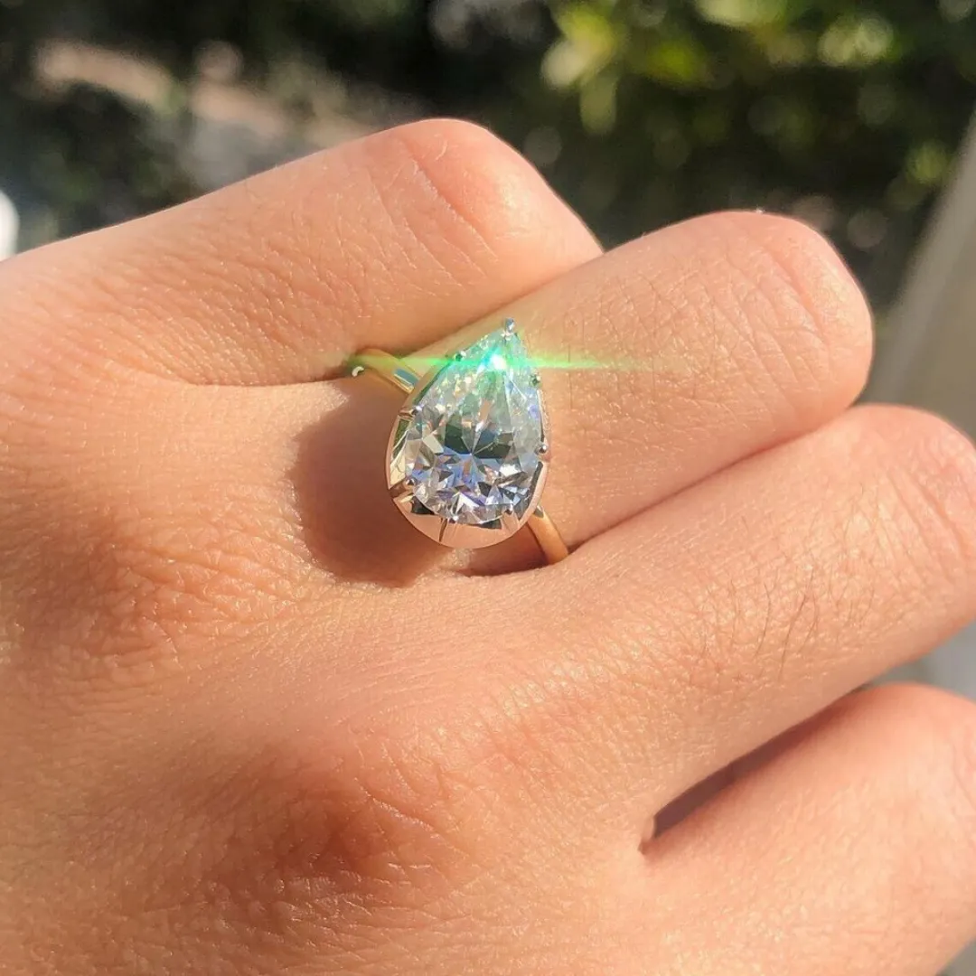 /public/photos/live/Unique Pear Cut Bezel Set Moissanite Solitaire Ring 737 (1).webp